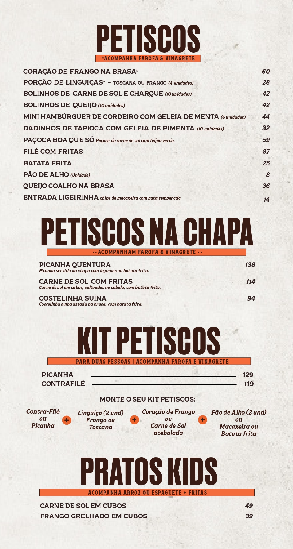 Cardápio Mossoró