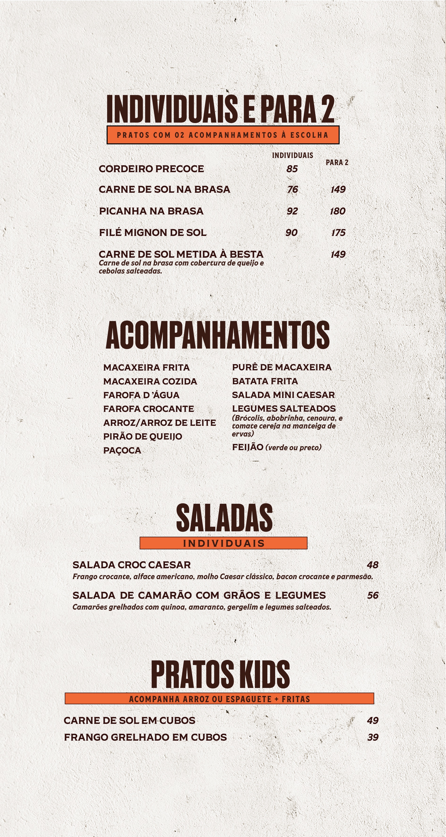 Cárdapio Ponta Negra