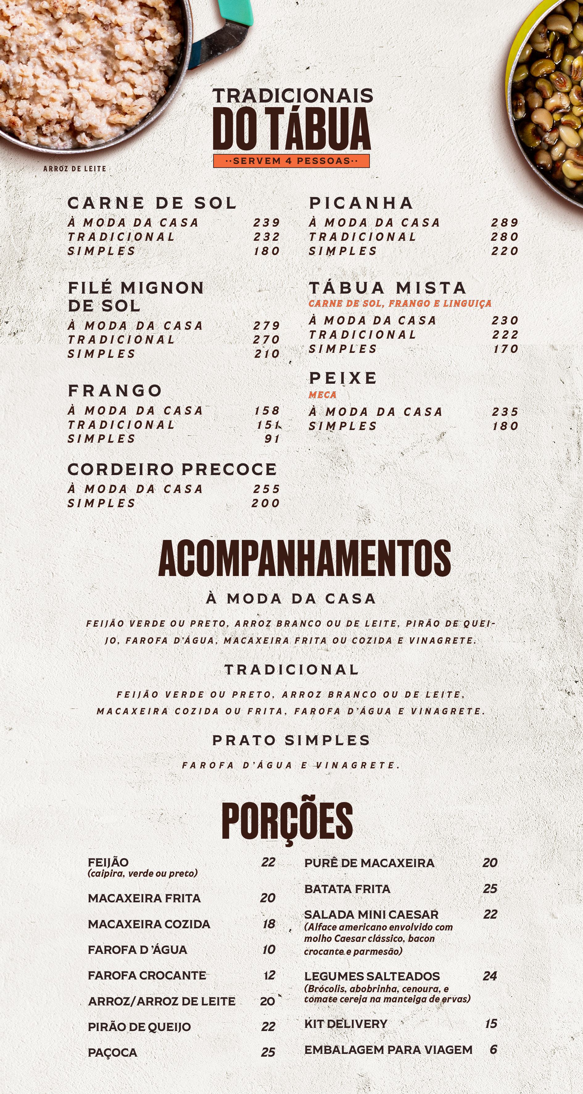 Cárdapio Ponta Negra