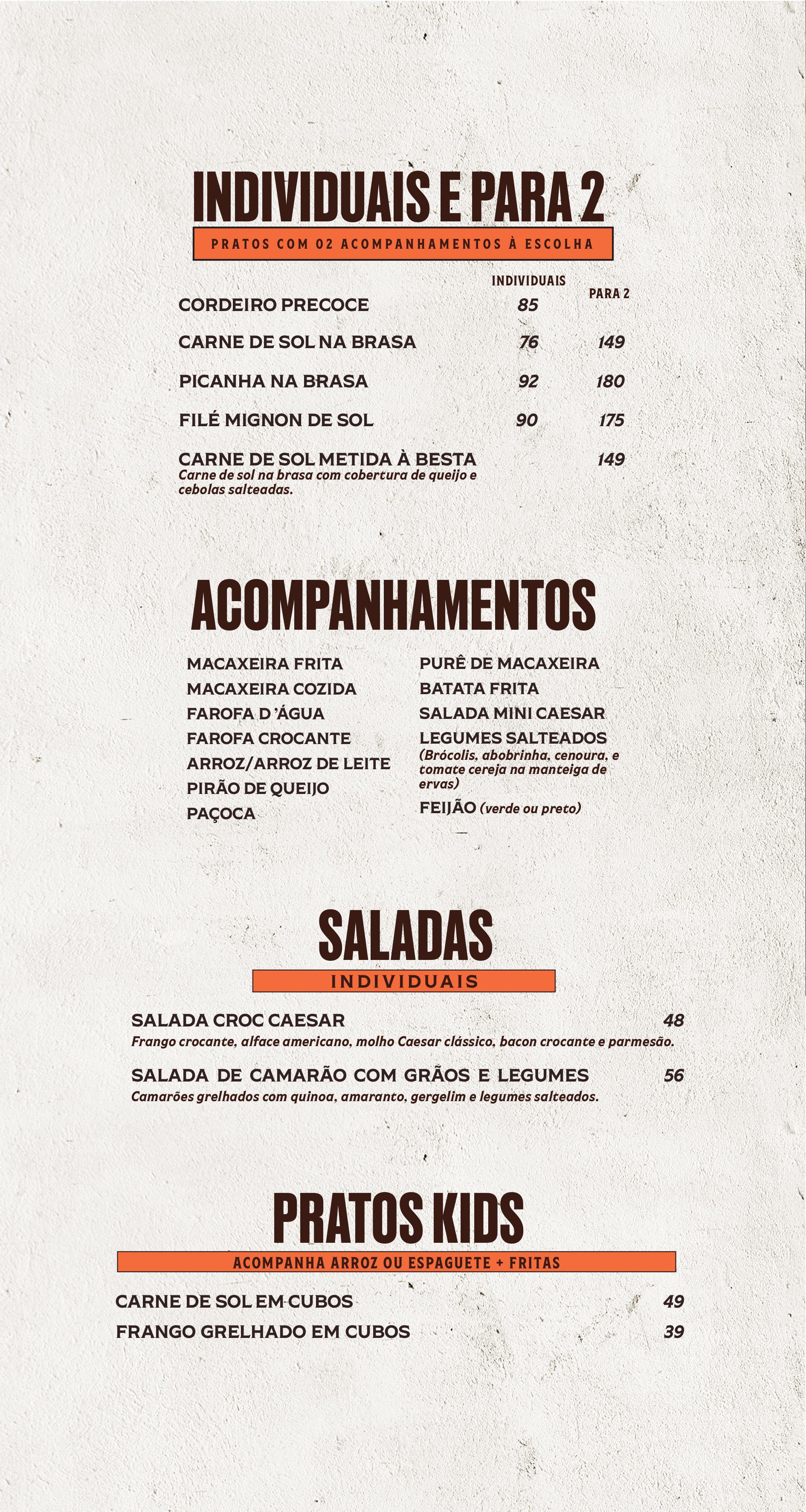 Cárdapio Ponta Negra