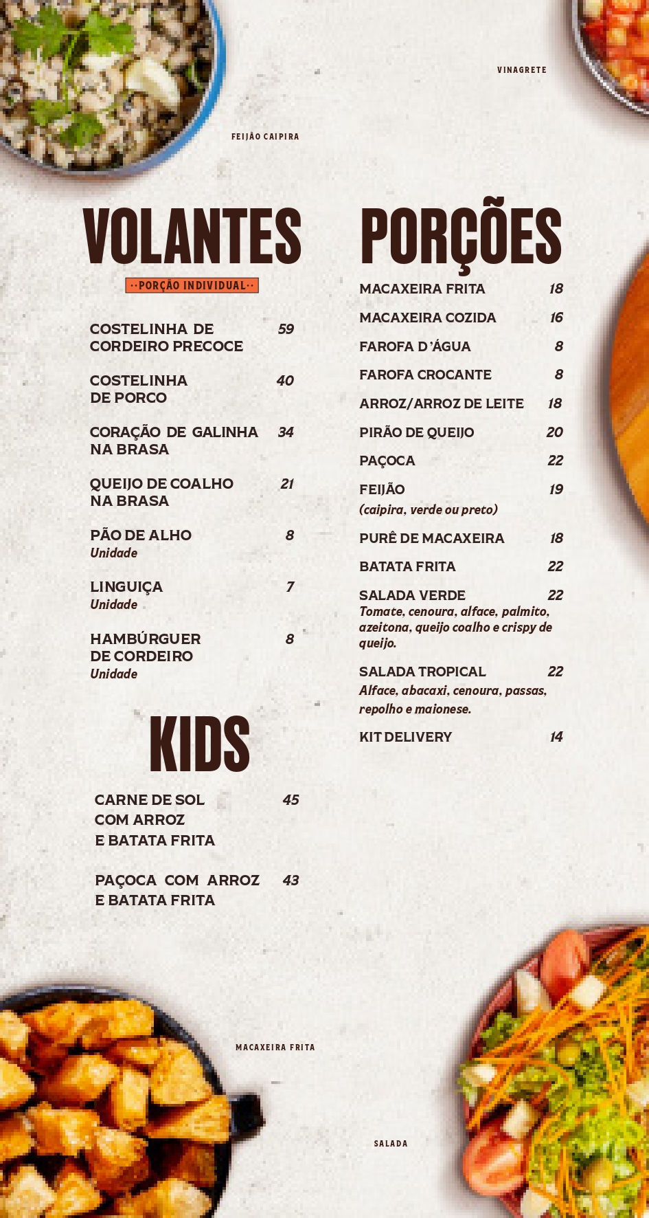 Cardápio Via Costeira