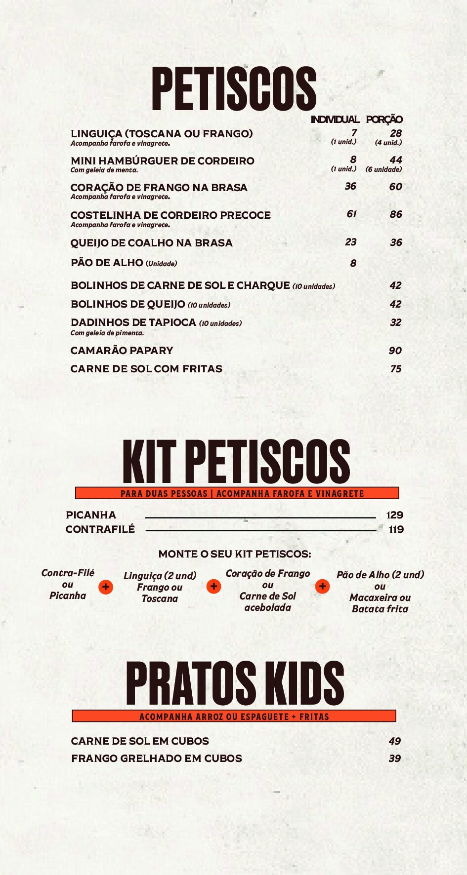 Cardápio Via Costeira