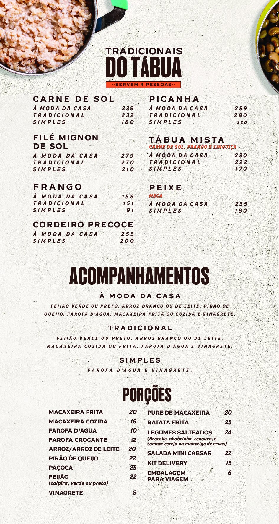 Cardápio Via Costeira