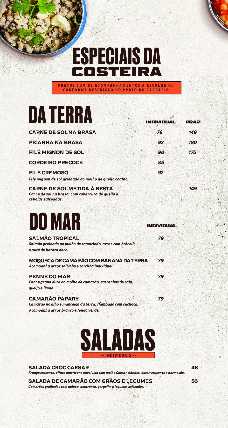 Cardápio Via Costeira
